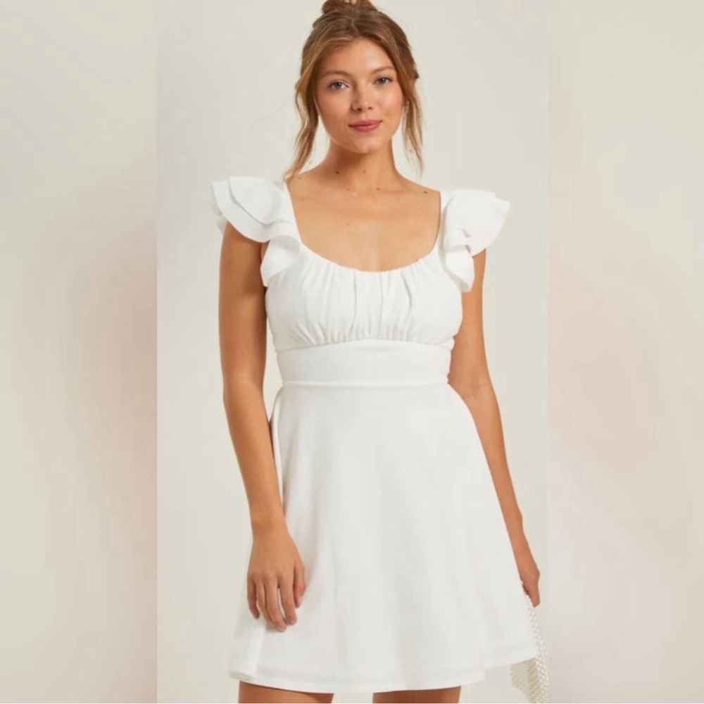 altar’d state white corrine mini dress